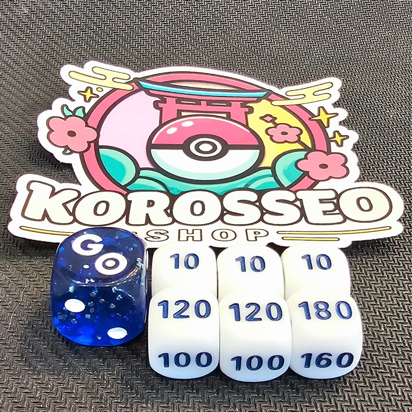 Pokemon GO - ETB Dice - 6 Damage Counters and 1 Coin-Flip Die