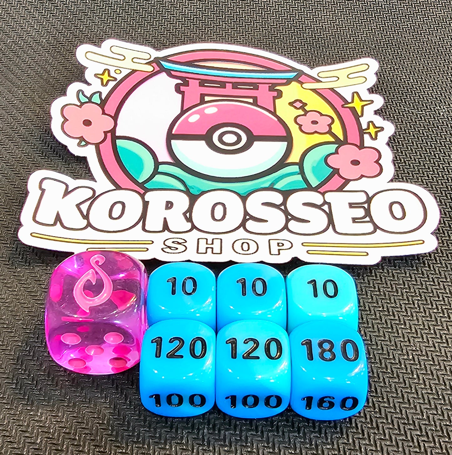 Evolving Skies - ETB Dice - 6 Damage Counters and 1 Coin-Flip Die